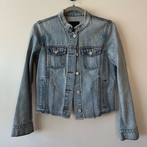 Banana Republic Denim Jacket with Frayed Detail
